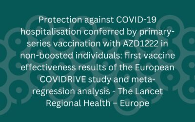 Protection against COVID-19 hospitalisation conferred by primary-series vaccination with AZD1222 in non-boosted individuals: first vaccine effectiveness results of the European COVIDRIVE study and meta-regression analysis – The Lancet Regional Health – Europe