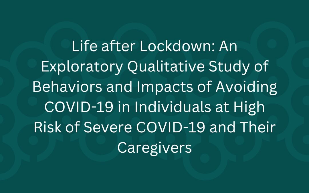 Qualitative Study: COVID-19 Avoidance Behavior After Lockdown