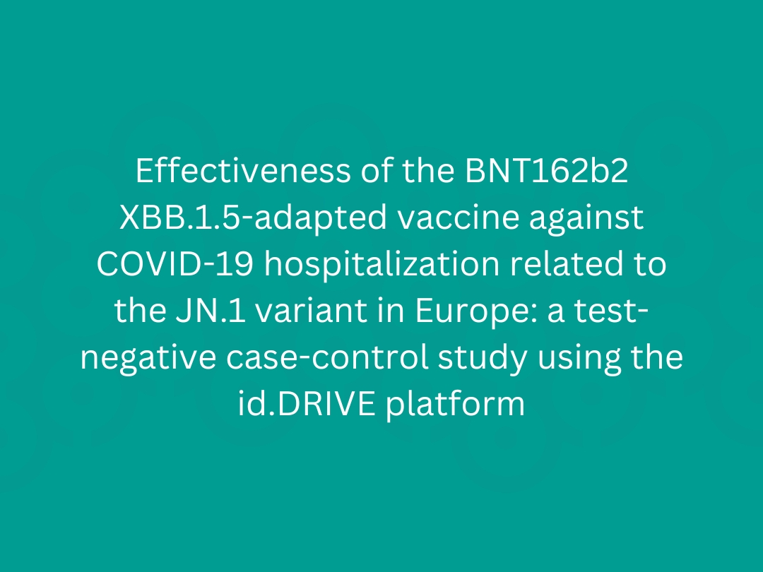 Effectiveness of the BNT162b2 XBB.1.5-adapted vaccine against COVID-19 hospitalization related to the JN.1 variant in Europe a test-negative case-control study using the id.DRIVE platform